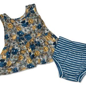 Floral and Striped Kids Matching Set